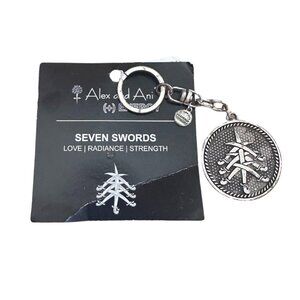 Alex and Ani Seven Swords Key Chain - RARE - NWT